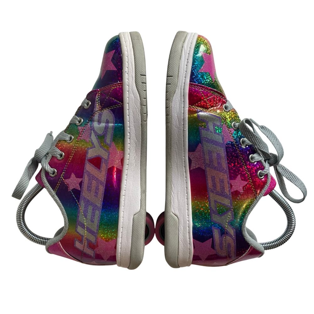Heelys Split Stars Skate Shoe Pink Holographic Glitter Youth 6 / Women’s 7 - Picture 4 of 16
